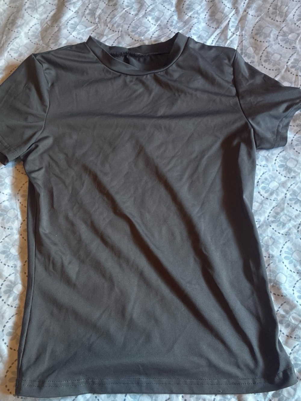 adidas Men's Short Sleeve Crew Tee in Charcoal Gray